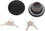 DRAG SPECIALTIES Gas Cap - Non-Vented Locking - Black 03-0320AB-B