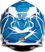 MOOSE RACING Youth F.I. Helmet - Agroid Camo - MIPS® - Blue/White - Small 0111-1532