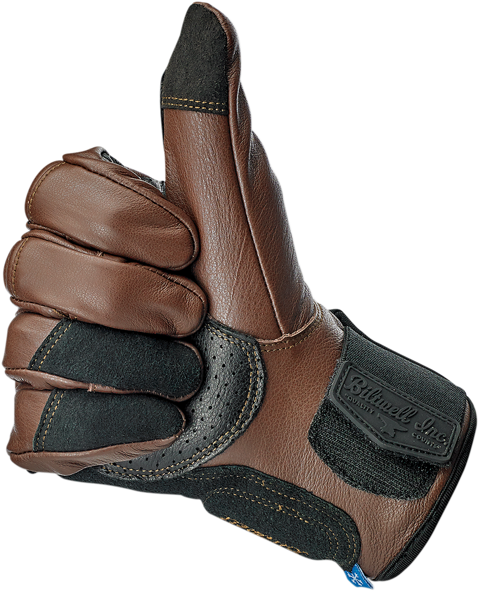 BILTWELL Belden Gloves - Chocolate/Black - Medium 1505-0201-303