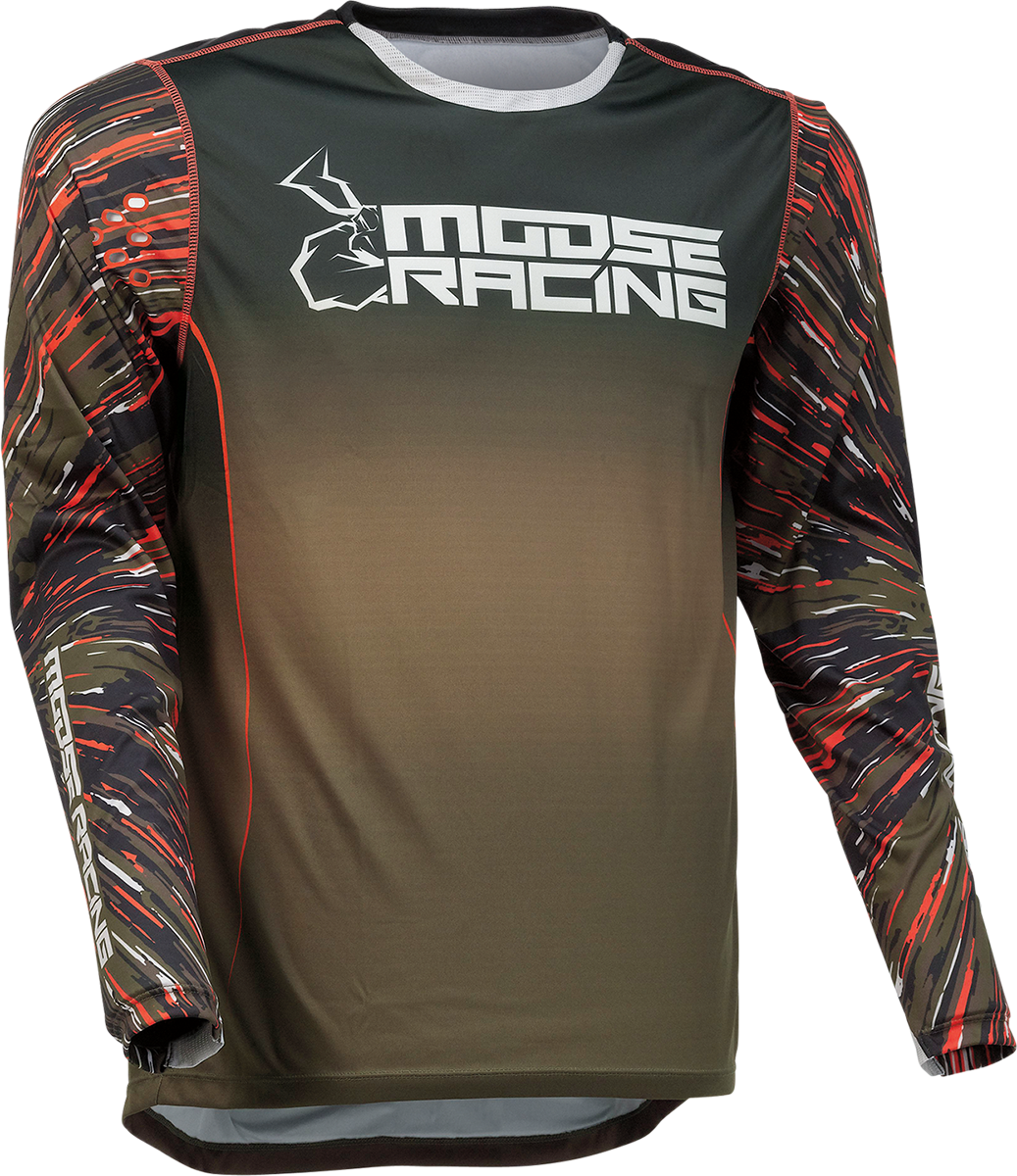 MOOSE RACING Agroid Jersey - Olive/Orange - XL 2910-6985