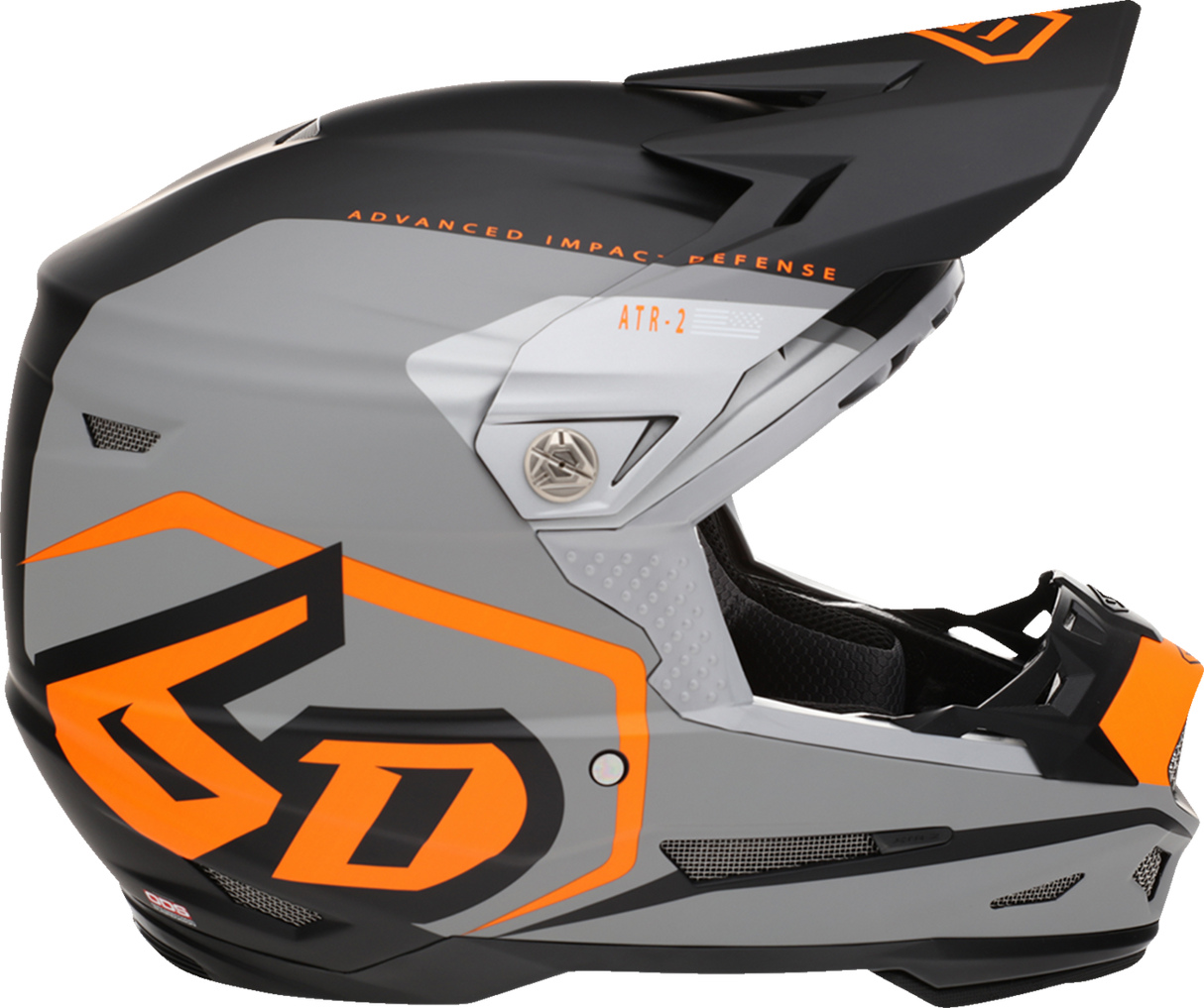 6D ATR-2 Motorcycle Helmet - Delta - Neon Orange - XS 12-3434