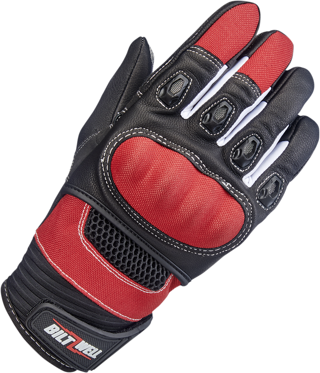 BILTWELL Bridgeport Gloves - Red - Small 1509-0801-302