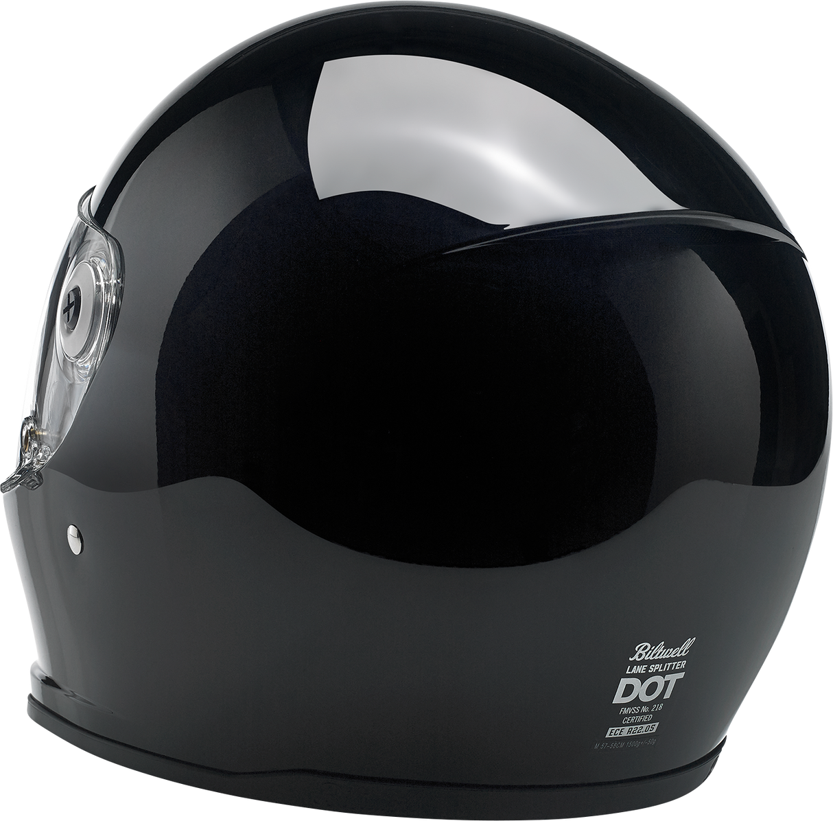 BILTWELL Lane Splitter Motorcycle Helmet - Gloss Black - Large 1004-101-104