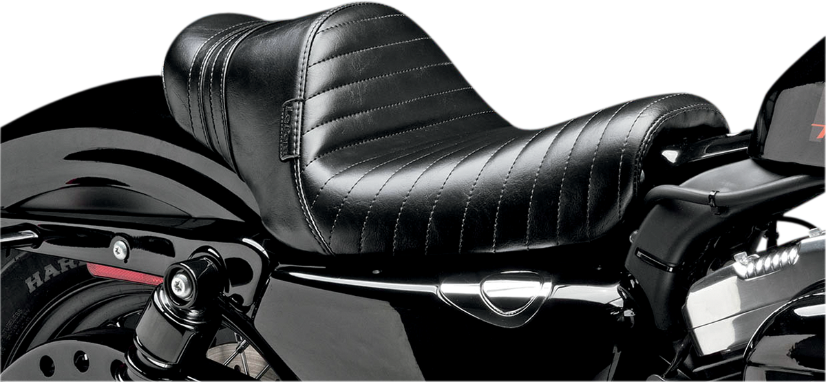 LE PERA Stubs Spoiler Seat - Pleated - Black w/ Black Stripes - XL LK-416BLK