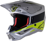 ALPINESTARS SM5 Motorcycle Helmet - Bond - Silver/Yellow/Green - 2XL 8303522-1956-2X