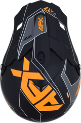 AFX FX-17 Motorcycle Helmet - Aced - Matte Black/Orange - Large 0110-6506