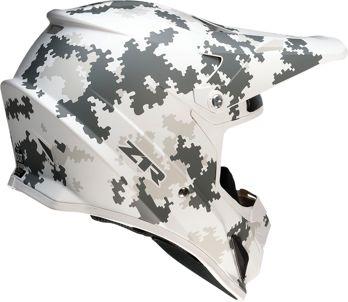 Z1R Rise Motorcycle Helmet - Snow Camo - White/Gray - XS 0120-0712