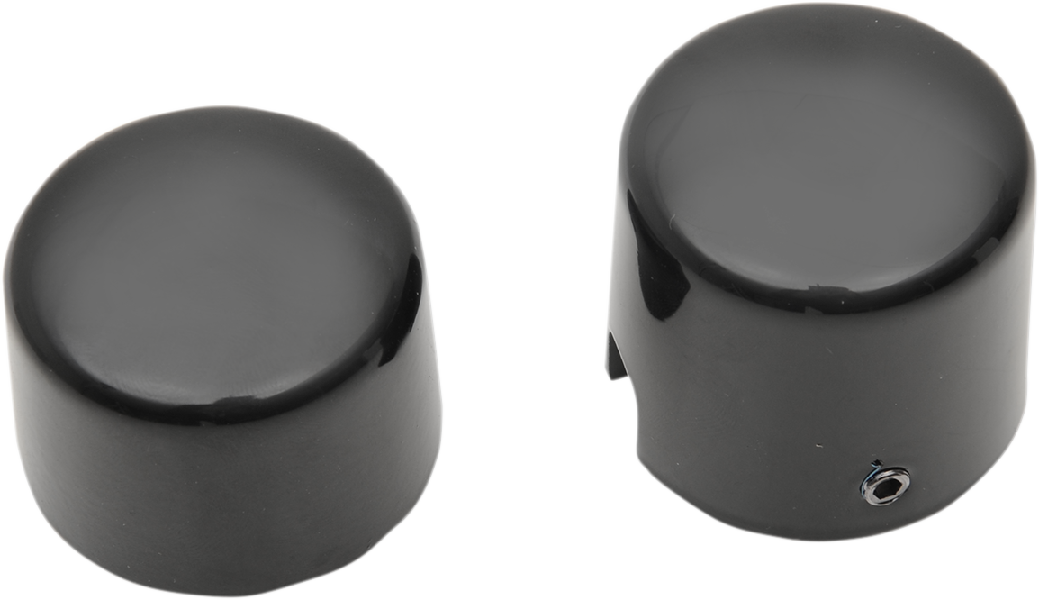 DRAG SPECIALTIES Axle Caps - Black - Rear - '00-'07 Softail FITS 00-07 SOFTAIL W16-0333GB