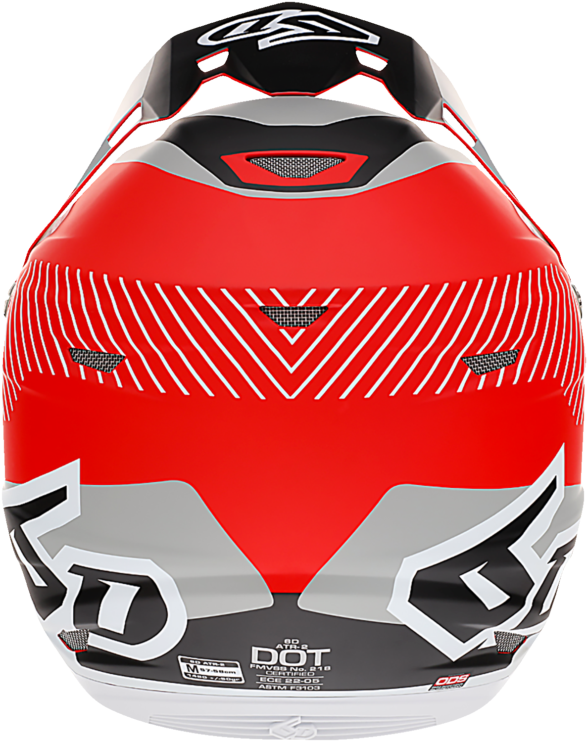 6D ATR-2 Motorcycle Helmet - Fusion - Red - Medium 12-2936