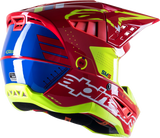 ALPINESTARS SM5 Motorcycle Helmet - Action - Red/White/Fluo Yellow - Medium 8306122-3325-MD