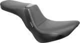 LE PERA Daytona 2-Up Seat - Without Backrest - Basketweave - Black - Softail LYB-543BW