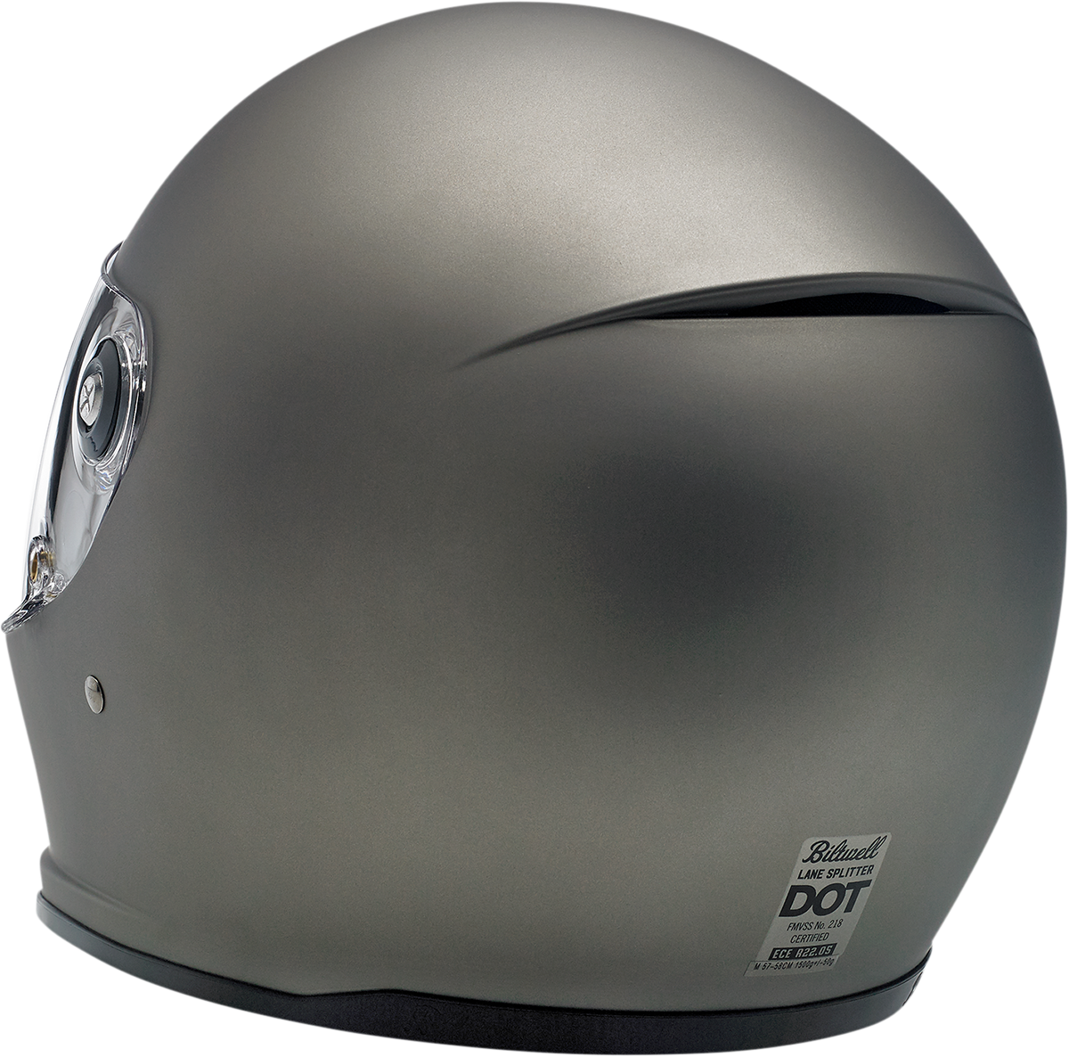 BILTWELL Lane Splitter Motorcycle Helmet - Flat Titanium - 2XL 1004-803-106