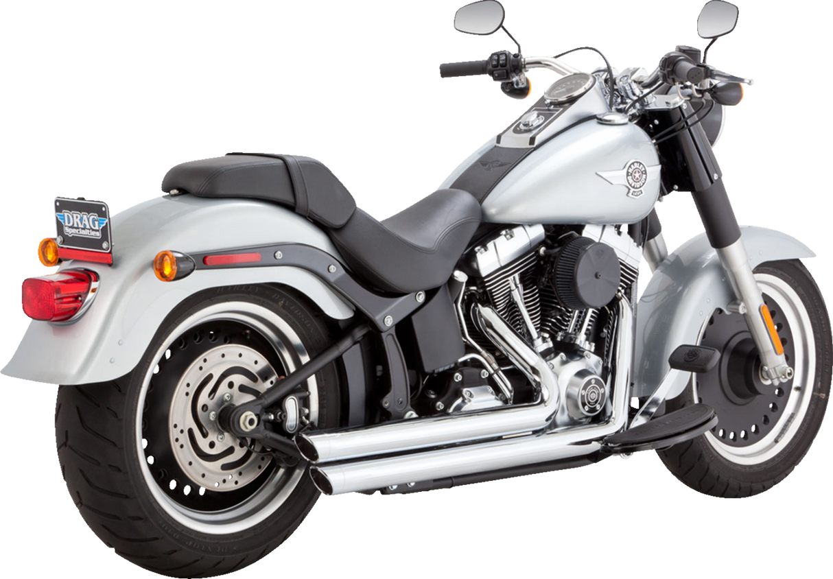 Vance & Hines Exhaust for Harley Davidson Softail 1986-2017 Big Shots Staggered Chrome 17339