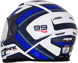 AFX FX-99 Motorcycle Helmet - Recurve - Pearl White/Blue - Large 0101-11123