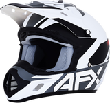 AFX FX-17 Motorcycle Helmet - Aced - Matte White/White - Medium 0110-6495