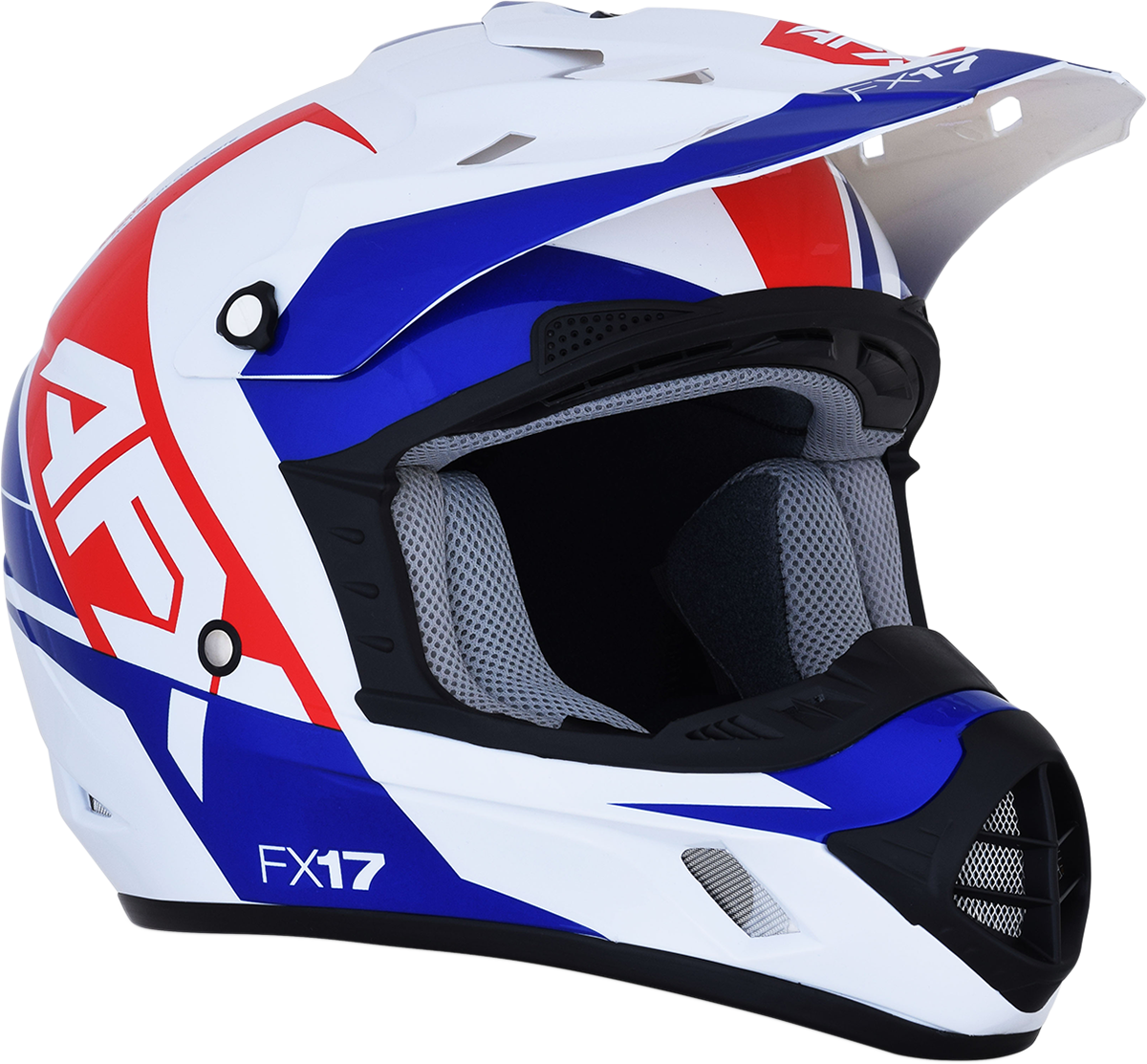 AFX FX-17 Motorcycle Helmet - Aced - Red/White/Blue - Large 0110-6481