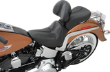 SADDLEMEN Dominator Solo Seat - Stitched - Black w/ Gray Stitching - FLSTC/N '06-'17 806-15-0042