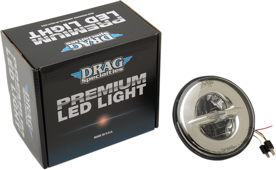 DRAG SPECIALTIES 7" Reflector-Style Headlight - Chrome 552864