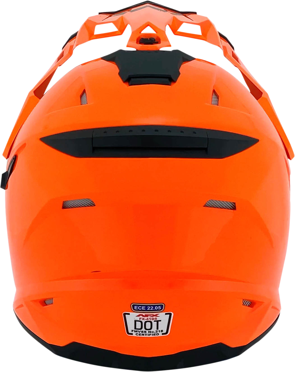 AFX FX-41DS Motorcycle Helmet - Safety Orange - Small 0110-3767