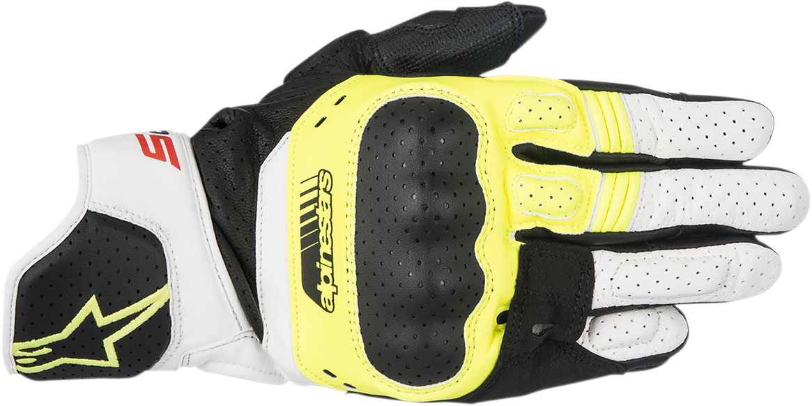 ALPINESTARS SP-5 Gloves - Black/Fluo Yellow/White - XL 3558517-158-XL