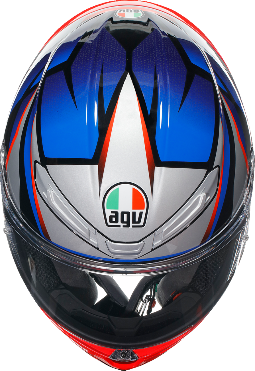 AGV K6 S Motorcycle Helmet - Slashcut - Black/Blue/Red - Small 2118395002015S