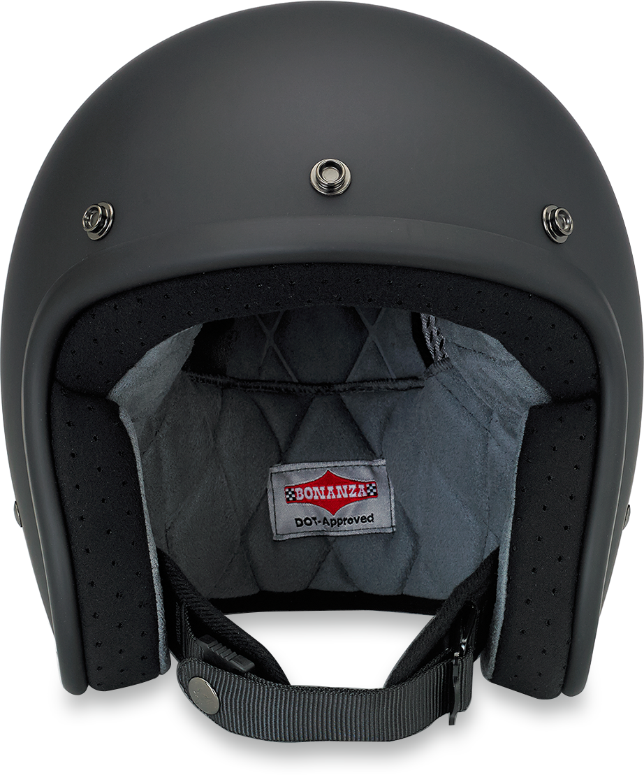 BILTWELL Bonanza Motorcycle Helmet - Flat Black - XS 1001-201-201