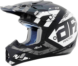 AFX FX-17 Motorcycle Helmet - Attack - Matte Black/Silver - XS 0110-7142