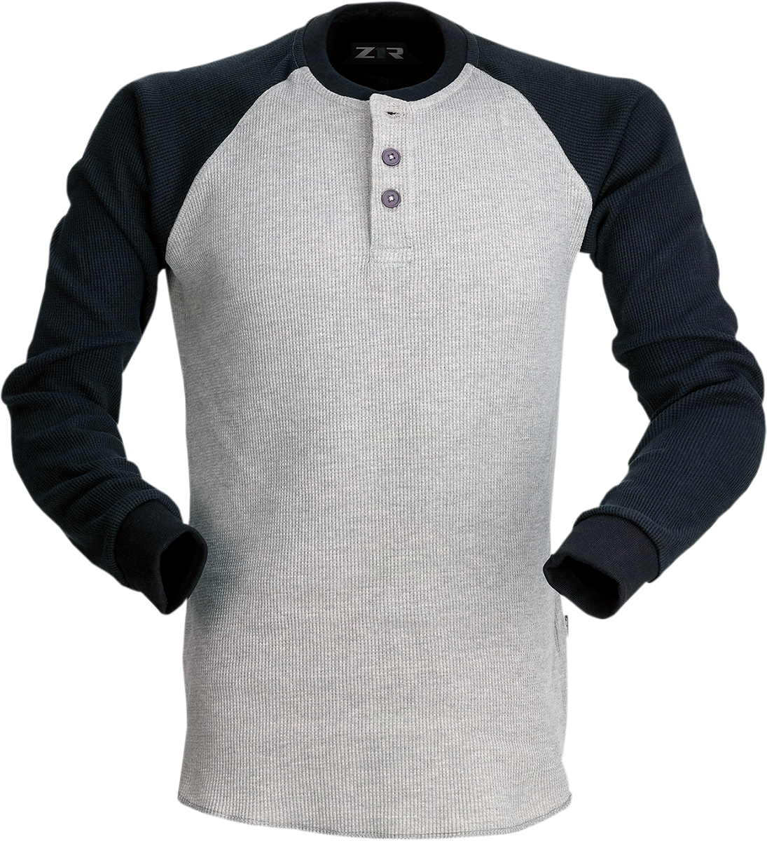 Z1R Waffle Long-Sleeve Shirt - Gray - Large 2840-0151