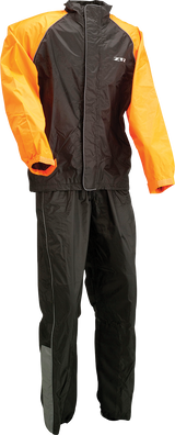 Z1R 2-Piece Rainsuit - Black/Orange - 4XL 2851-0535