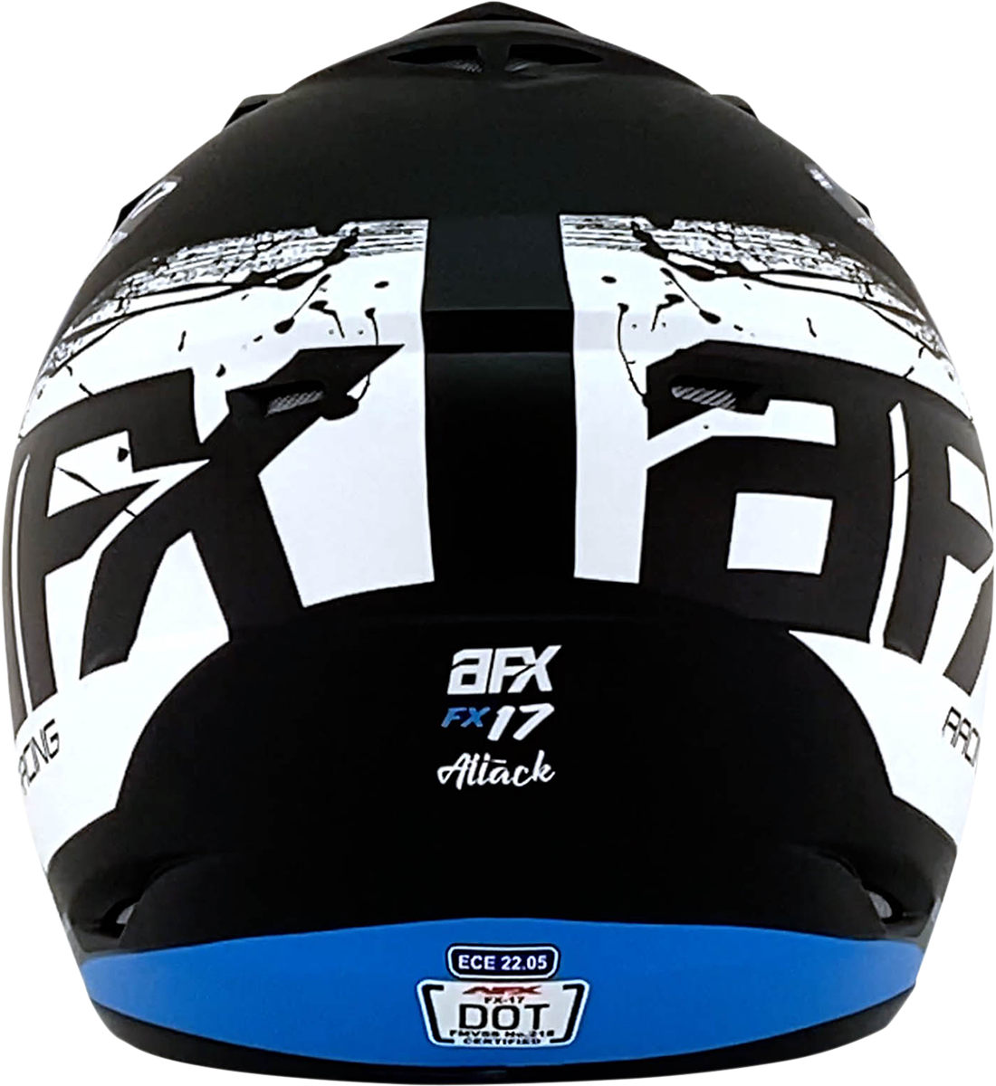 AFX FX-17 Motorcycle Helmet - Attack - Matte Black/Blue - 3XL 0110-7643