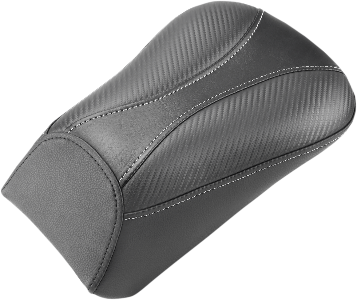 SADDLEMEN Dominator Pillion Pad - Standard Reach - Black w/ Gray Stitching 800-01-0162