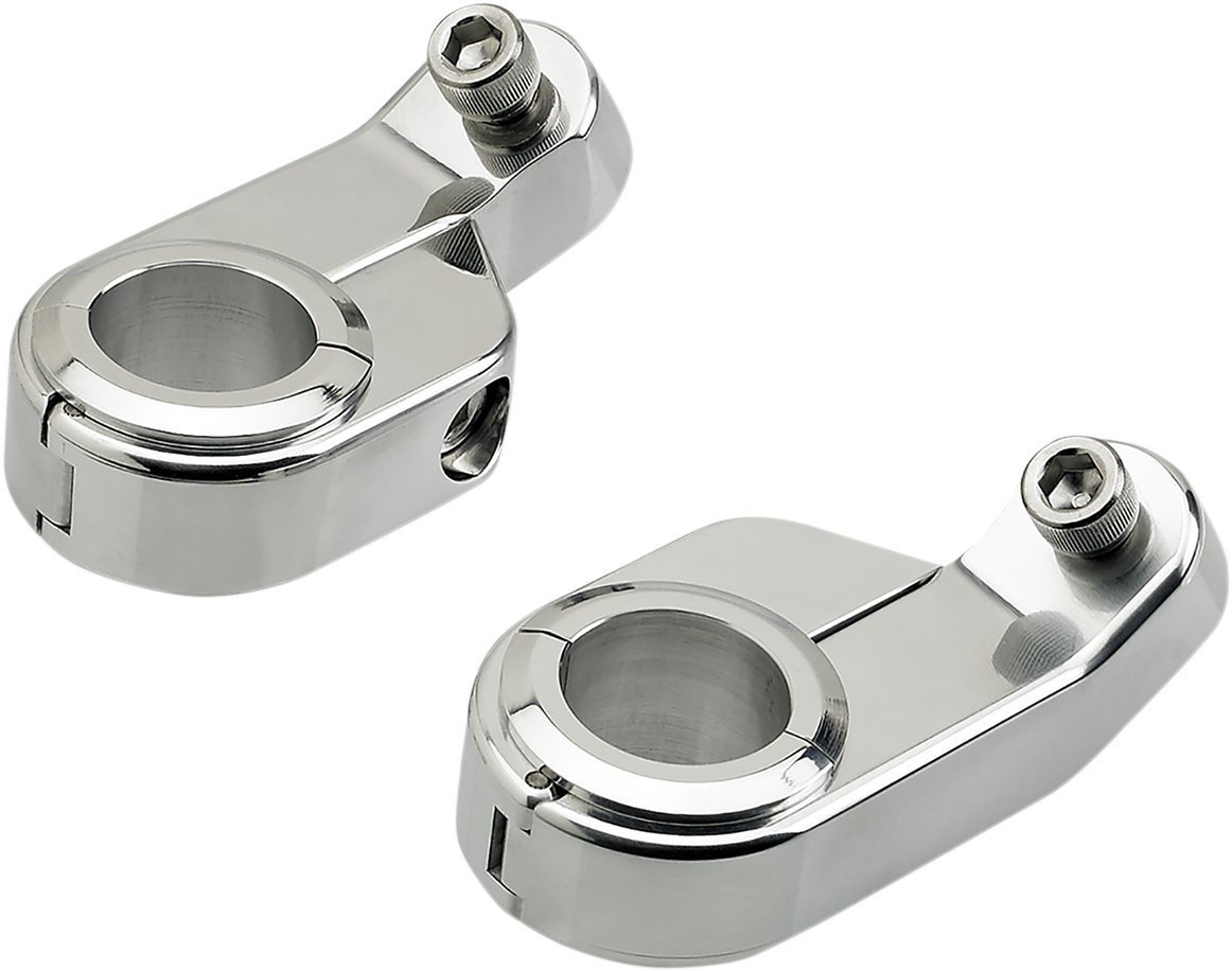 BILTWELL O/S Speed Clamps - Chrome - Angled 6903-105