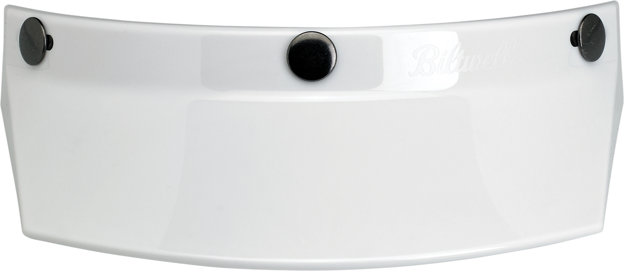 BILTWELL Moto 3-Snap Visor - White 2002-562