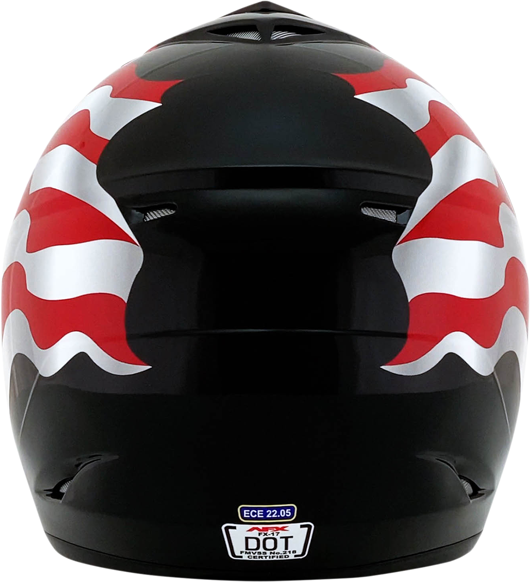 AFX FX-17 Motorcycle Helmet - Flag - Black - XS 0110-2368