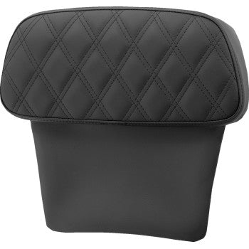 SADDLEMEN Chopped Tour Pak Backrest Pad - Step-Up - Black w/ Black Lattice Stitch - FLT/FLH '14-'23 814-07-CPACK-SU