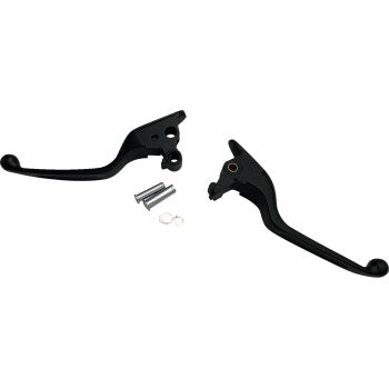 DRAG SPECIALTIES Lever Set - Narrow - Black  0610-2322