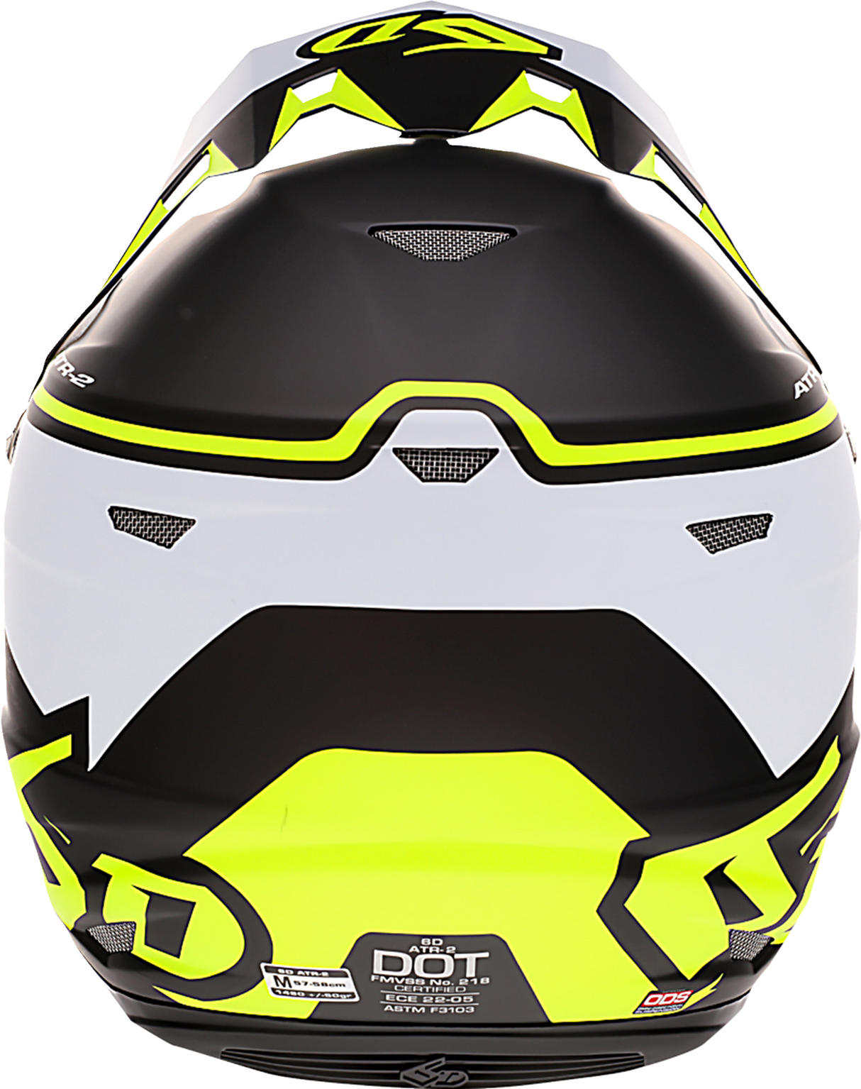 6D ATR-2 Motorcycle Helmet - Drive - Neon Yellow - Small 12-2765