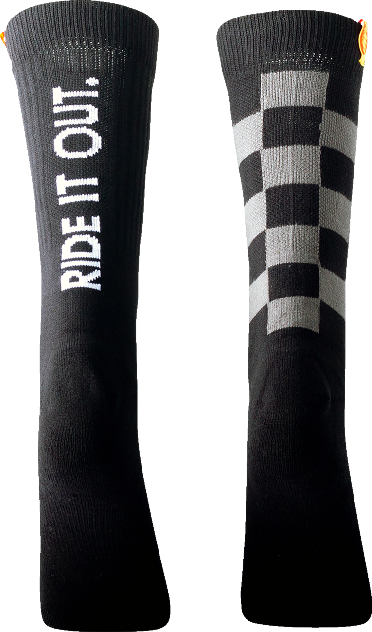 FMF Ride It Out Socks - Black - One Size SP22194901 3431-0735