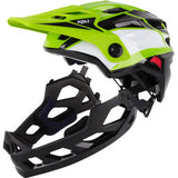 KALI Child Maya Full Face Bicycle Helmet - Race - Gloss Lime/White/Black - OS 0221923322