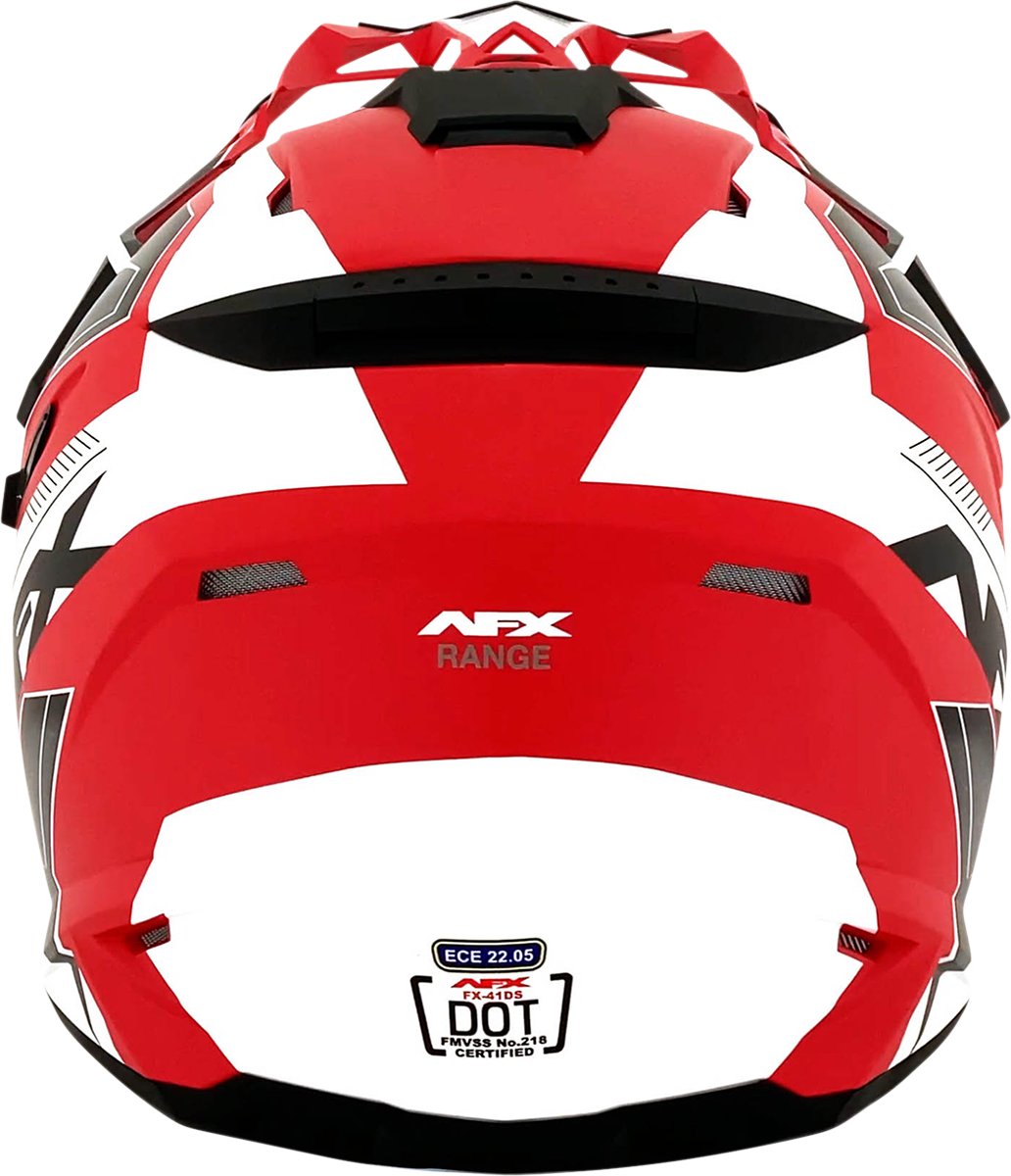 AFX FX-41 Motorcycle Helmet - Range - Matte Red - Medium 0140-0067