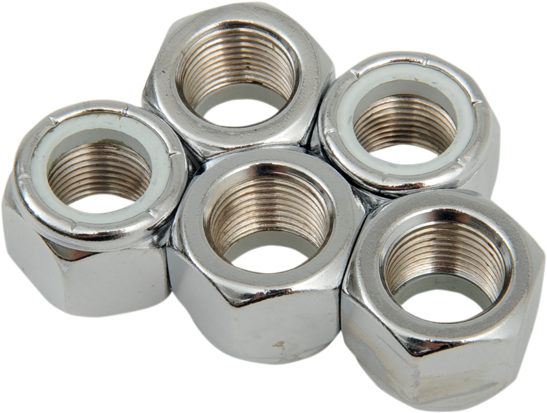 DRAG SPECIALTIES Nuts - Nylon - Chrome - 5/8"-18 MPB281