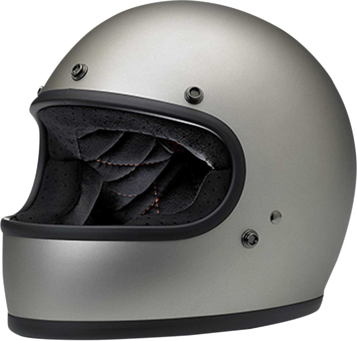 BILTWELL Gringo Motorcycle Helmet - Flat Titanium - Small 1002-203-102