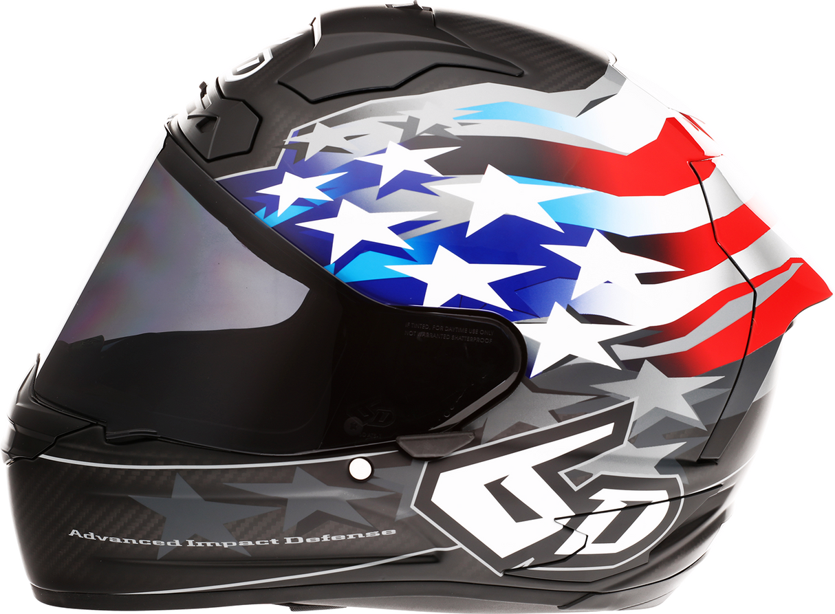 6D ATS-1R Motorcycle Helmet - Patriot - Red/White/Blue - Small 30-0695