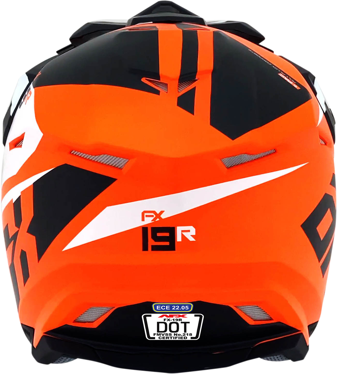 AFX FX-19R Motorcycle Helmet - Racing - Matte Orange - Large 0110-7085