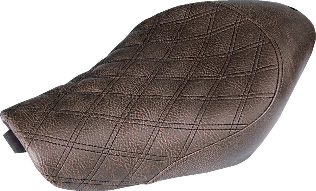 SADDLEMEN Renegade Solo Seat - Lattice Stitched - Brown - XL 807-03-002BLS