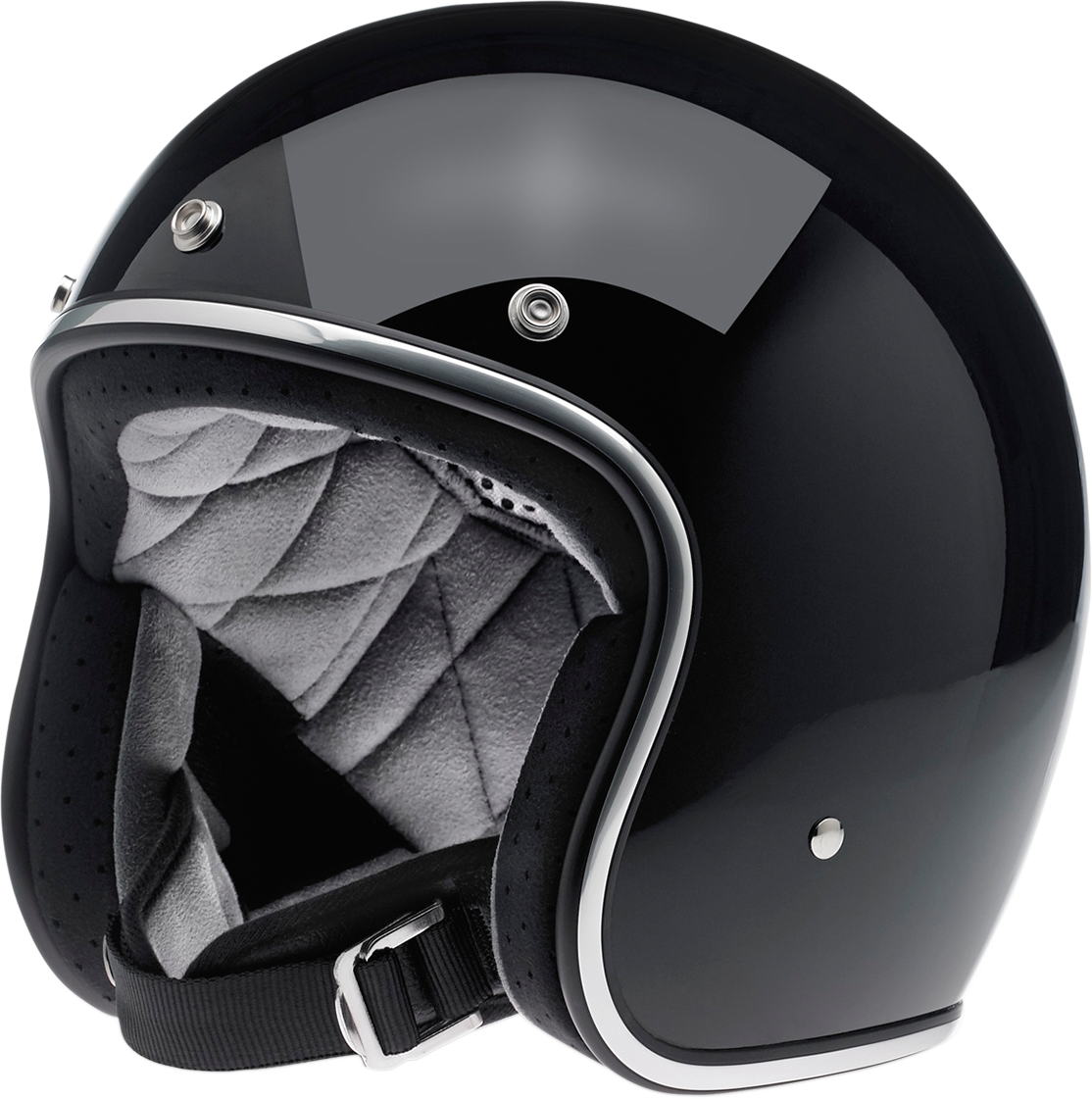 BILTWELL Bonanza Motorcycle Helmet - Gloss Black - XS 1001-101-201