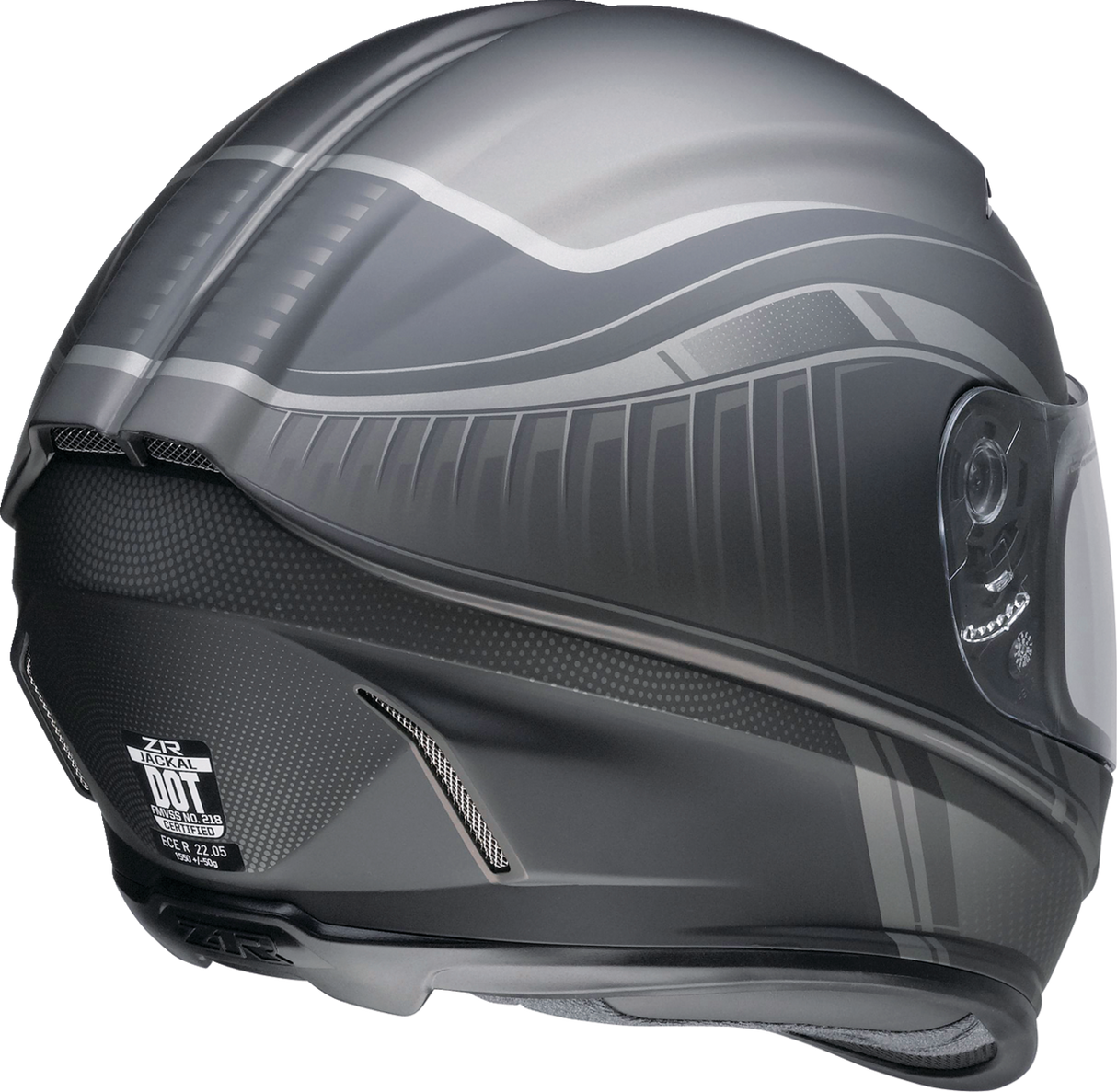 Z1R Jackal Motorcycle Helmet - Dark Matter - Steel - Large 0101-14865