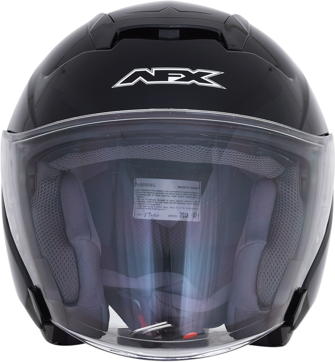 AFX FX-60 Motorcycle Helmet - Gloss Black - Large 0104-2563