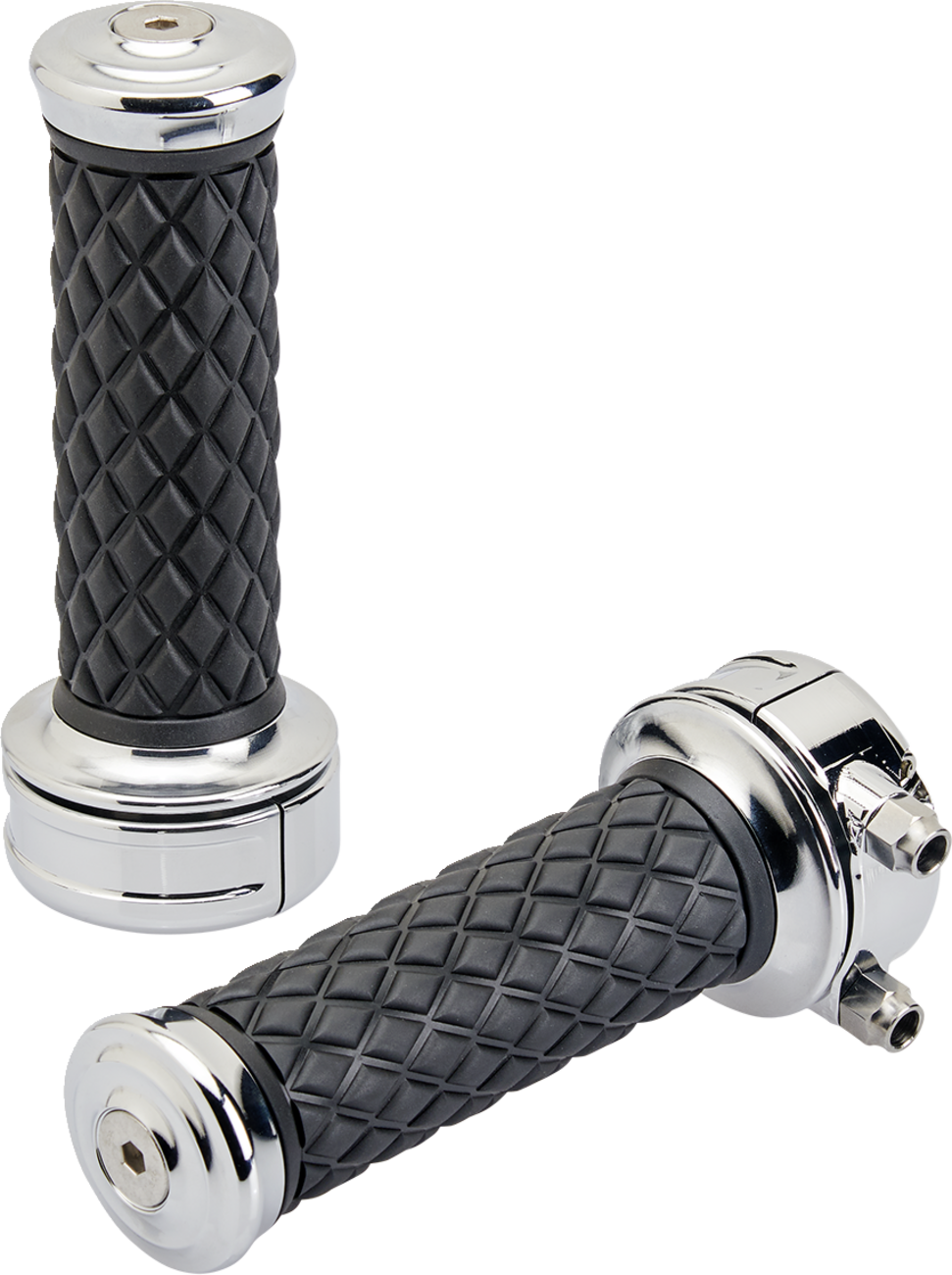 BILTWELL Grips - Alumicore - Custom - Chrome 6606-105-01