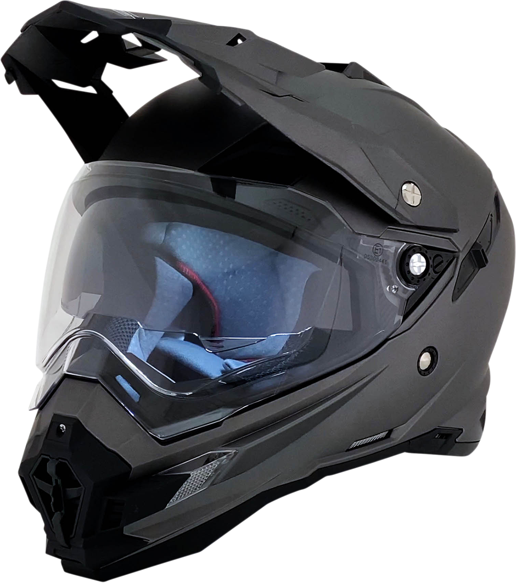 AFX FX-41DS Motorcycle Helmet - Frost Gray - Medium 0110-3762